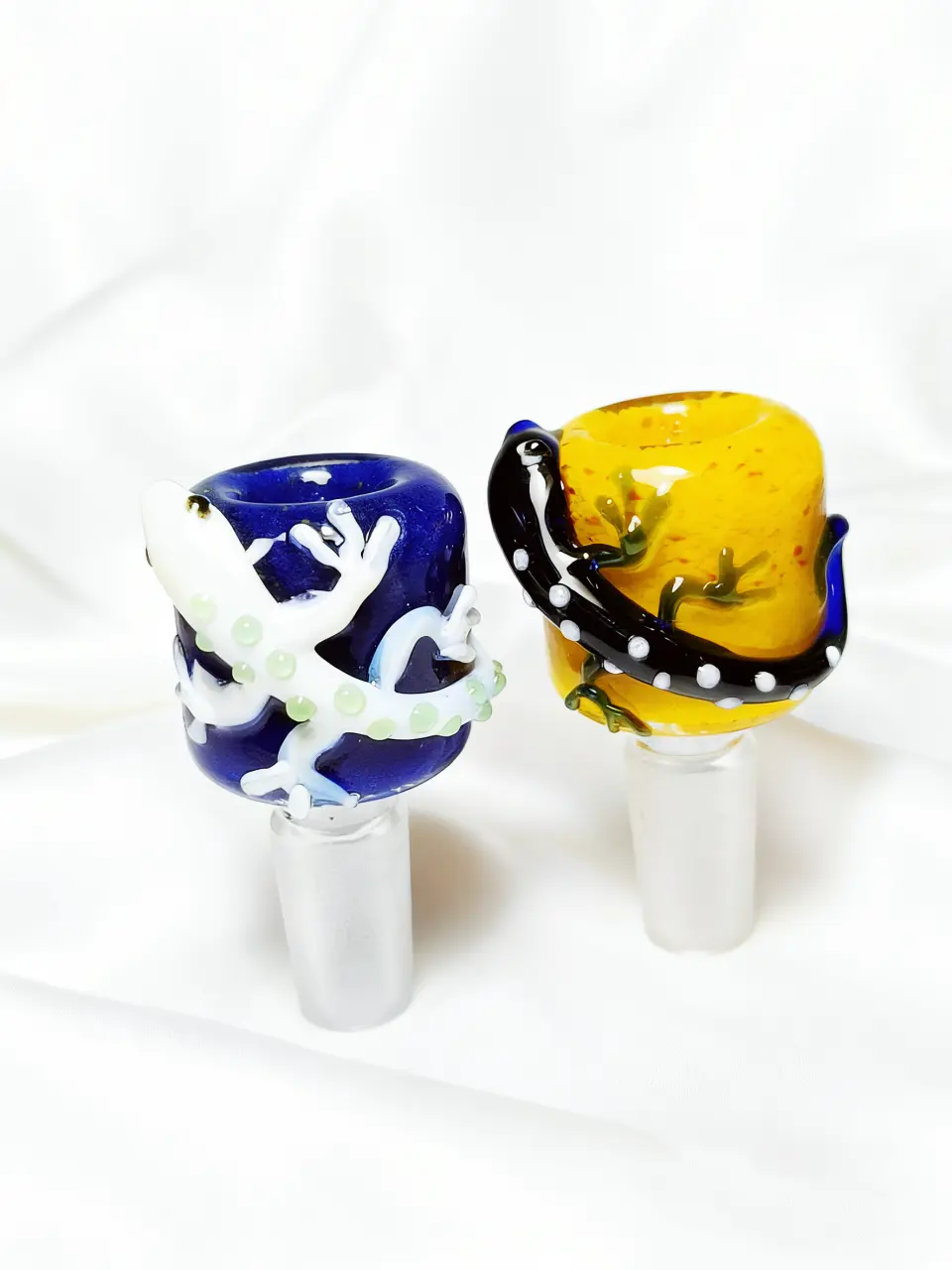 14mm 3D Gecko Glass Bowl Pieces | Jungle Cuties