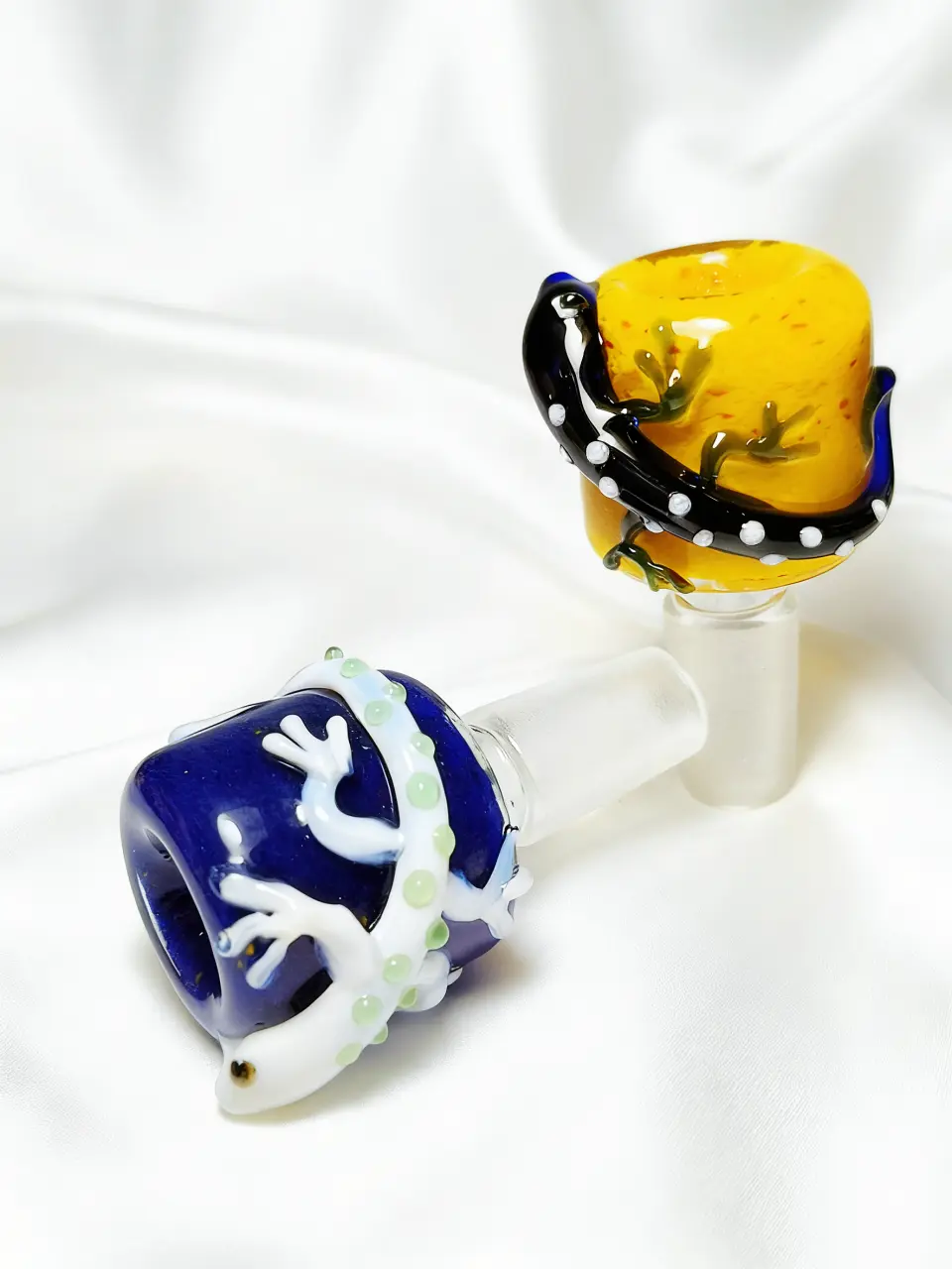 14mm 3D Gecko Glass Bowl Pieces | Jungle Cuties