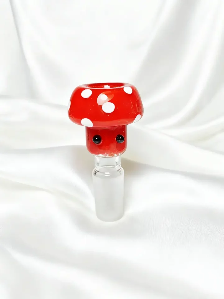 14mm Red Mushroom Glass Bong Bowl | Fairy Forest Cutie