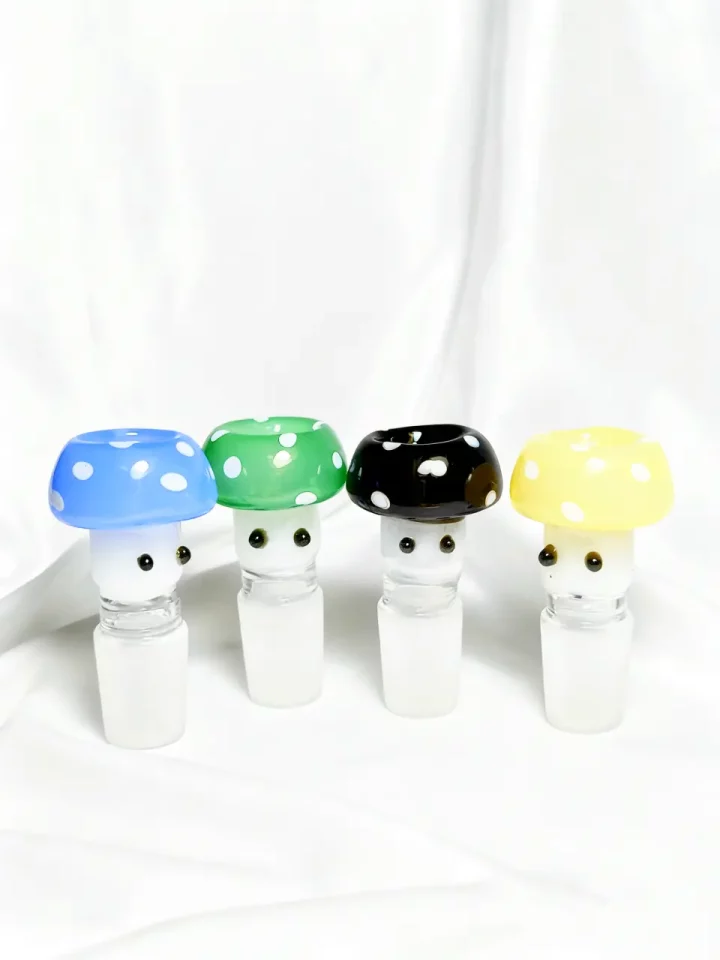 18mm Cute Colorful Glass Bowl Pieces | Mushroom Family Collection