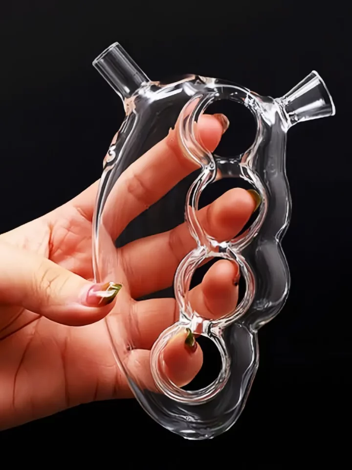 Knuckle Duster Glass Handheld Bubbler | Bold & Chic