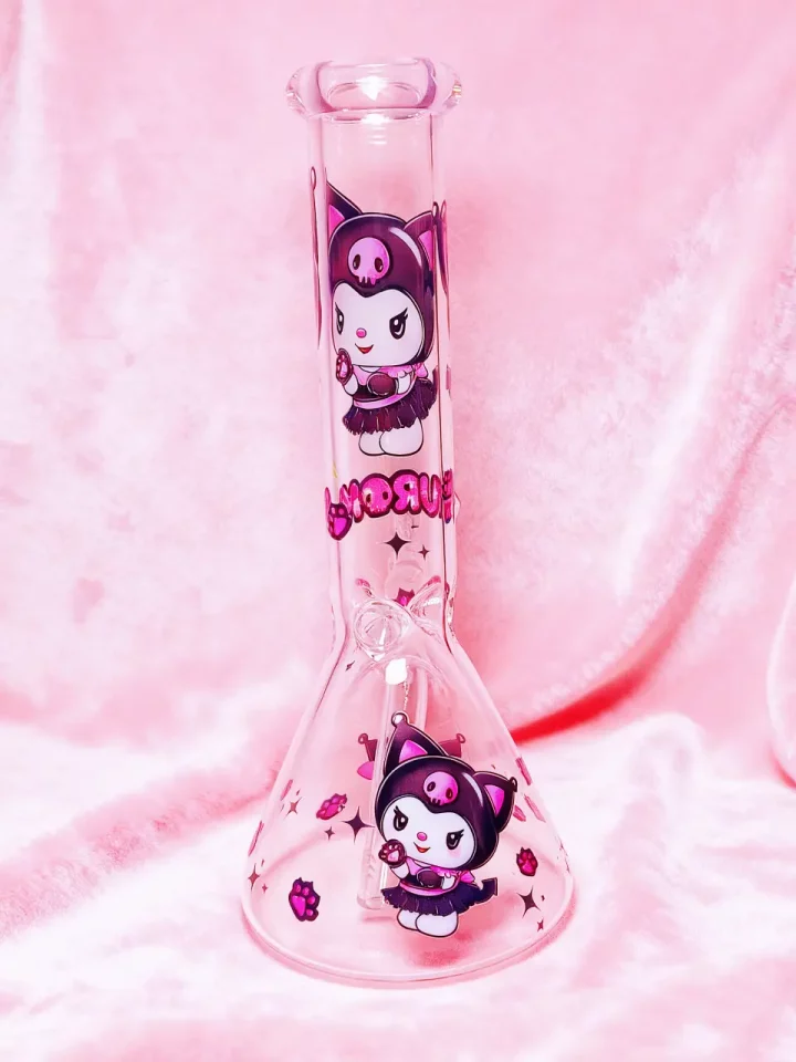 Kuromi Beaker Glass Bong | Bold, Kawaii, and Collectible