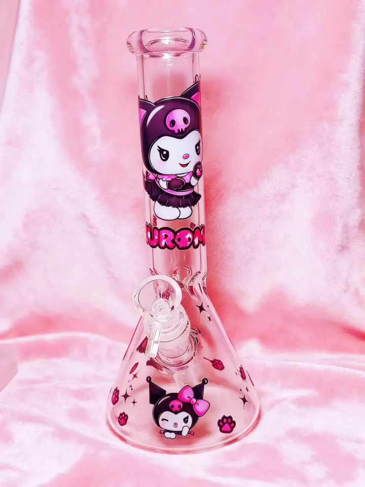 Kuromi Beaker Glass Bong | Bold, Kawaii, and Collectible