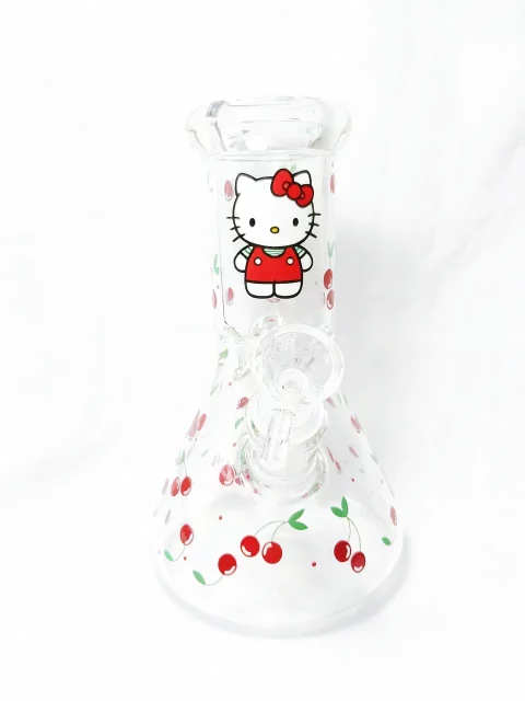 Cherry Sweetheart Hello Kitty Beaker Glass Bong