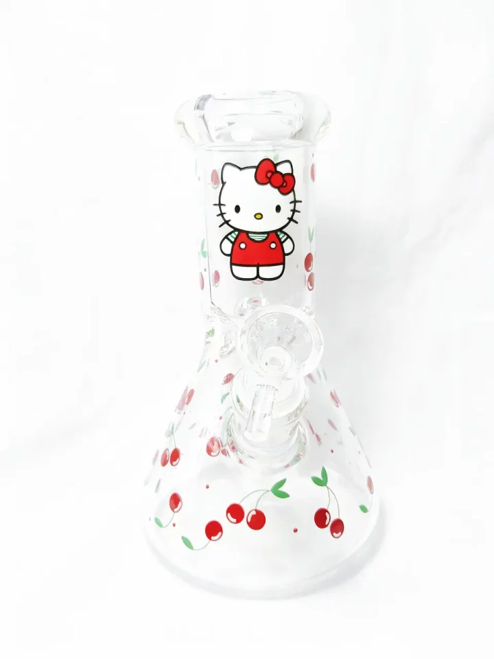 Cherry Sweetheart Hello Kitty Beaker Glass Bong