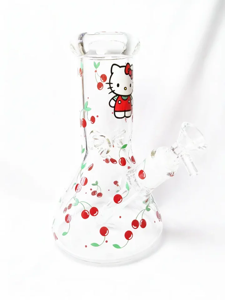 Cherry Sweetheart Hello Kitty Beaker Glass Bong Cherry Sweetheart Hello Kitty Beaker Glass Bong