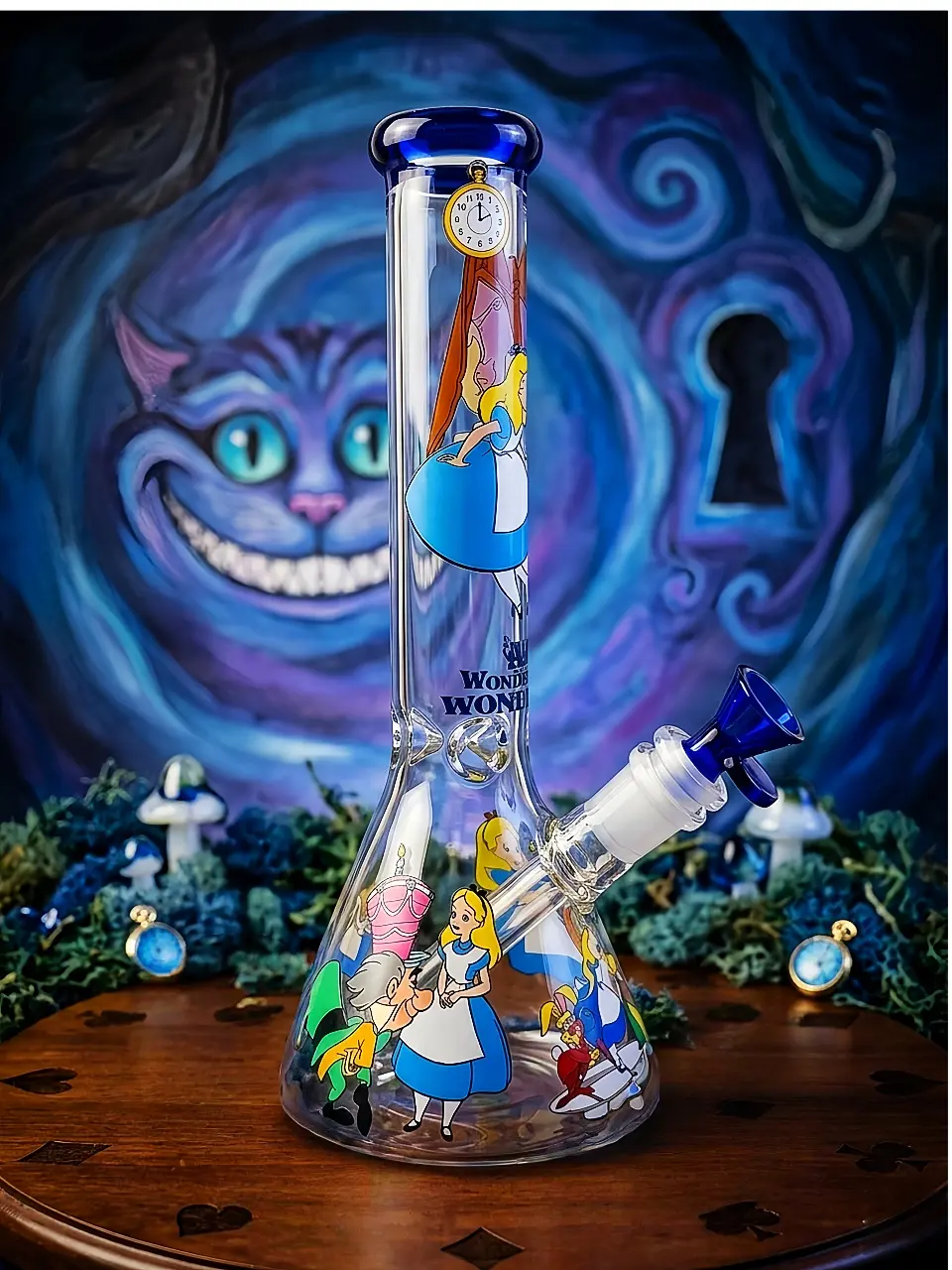 Alice in Wonderland Beaker Glass Bong Wonderland Reverie
