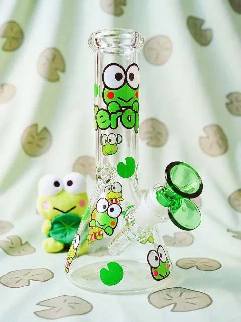Keroppi Pond-Theme Beaker Glass Bong Green Paradise