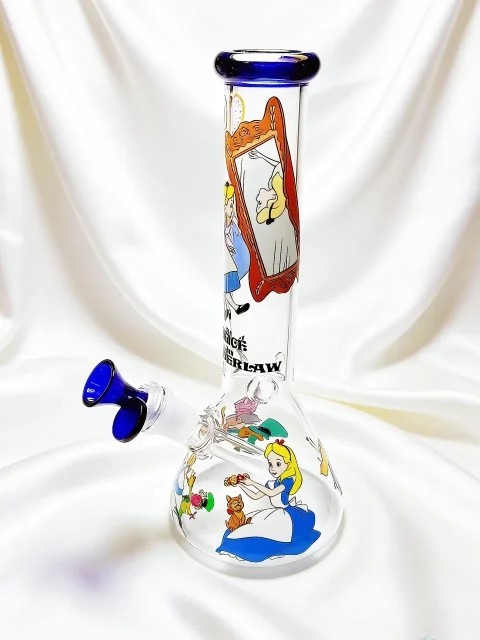 Alice in Wonderland Beaker Glass Bong | Wonderland Reverie Alice in Wonderland Beaker Glass Bong | Wonderland Reverie