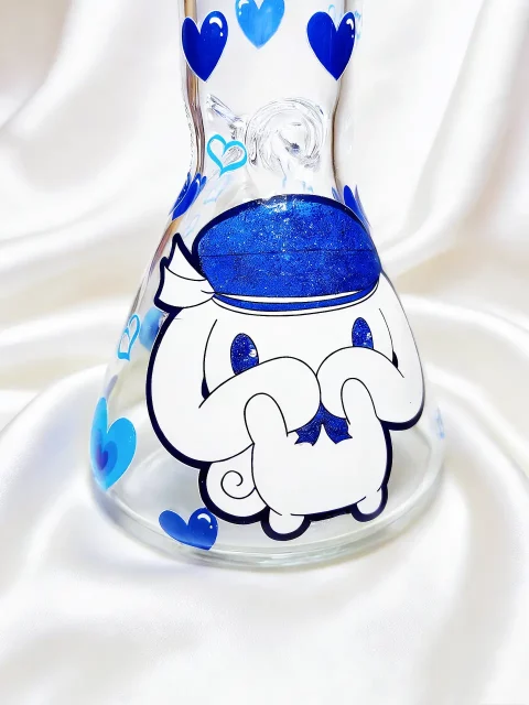 Cinnamoroll Deep Blue Heart Beaker Glass Bong | Pure Blue Mood Cinnamoroll Deep Blue Heart Beaker Glass Bong | Pure Blue Mood