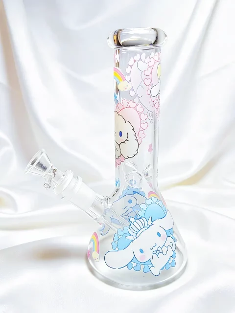 Cinnamoroll Dream Heart Beaker Glass Bong | Rainbow Wonderland Cinnamoroll Dream Heart Beaker Glass Bong | Rainbow Wonderland