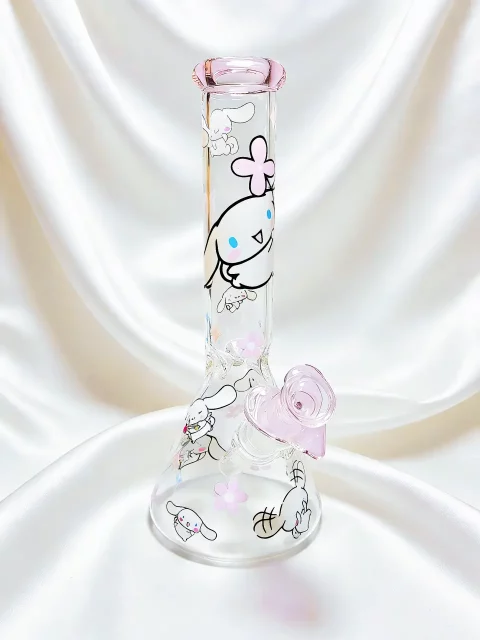Cinnamoroll Soft Pink Wish Beaker Glass Bong | Floating in the Clouds