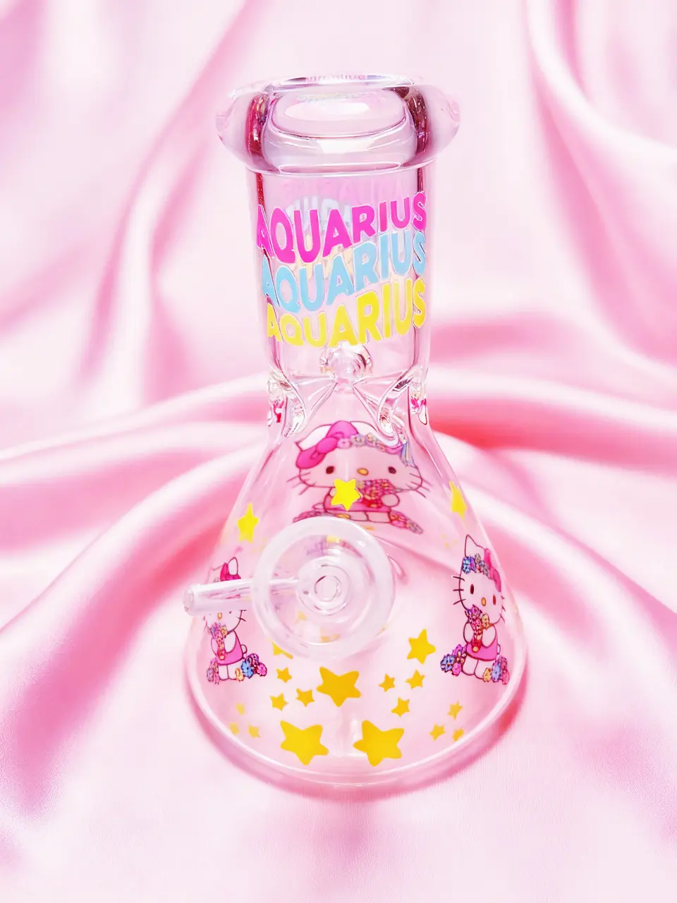 Hello Kitty Aquarius Zodiac Beaker Glass Bong | Blooming Creativity♒