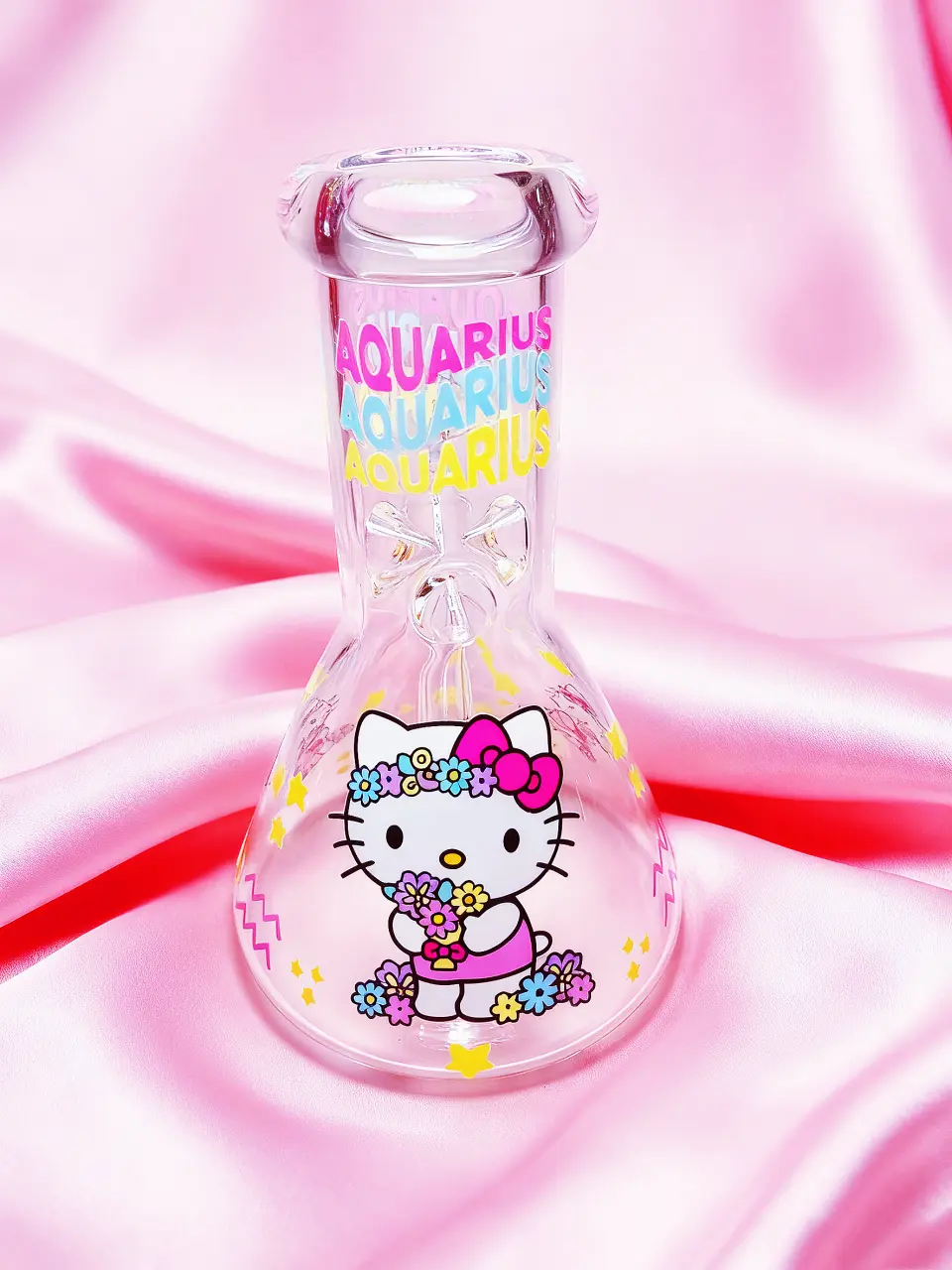 Hello Kitty Aquarius Zodiac Beaker Glass Bong | Blooming Creativity♒