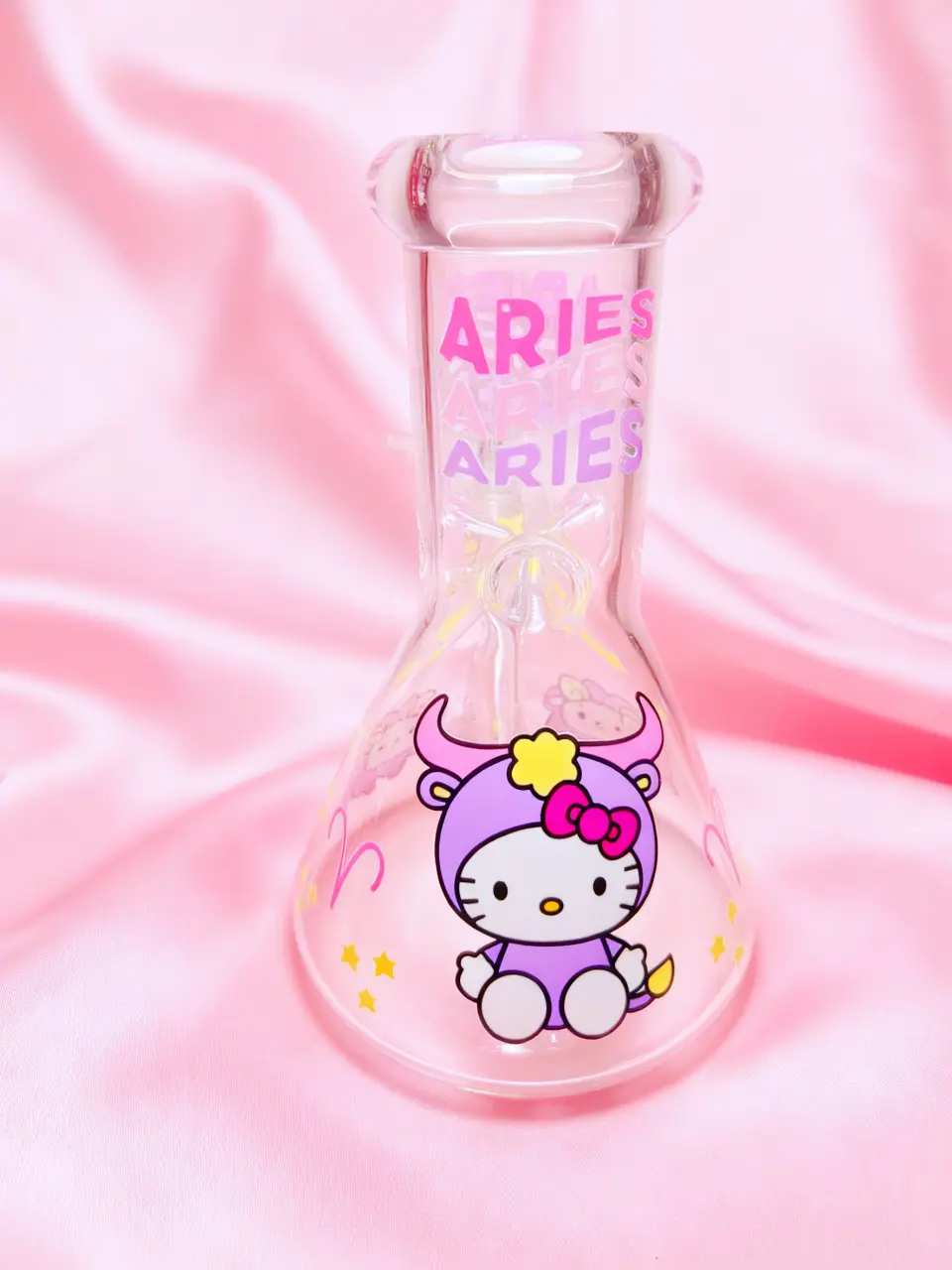 Hello Kitty Aries Zodiac Beaker Glass Bong | Energetic Star♈