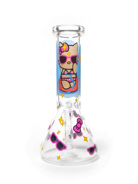 Hello Kitty Bikini Style Beaker Glass Bong | Fast Summer Hello Kitty Bikini Style Beaker Glass Bong | Fast Summer