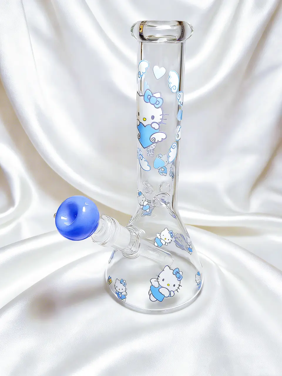 Hello Kitty Blue Wish Beaker Glass Bong | Cloudy Love
