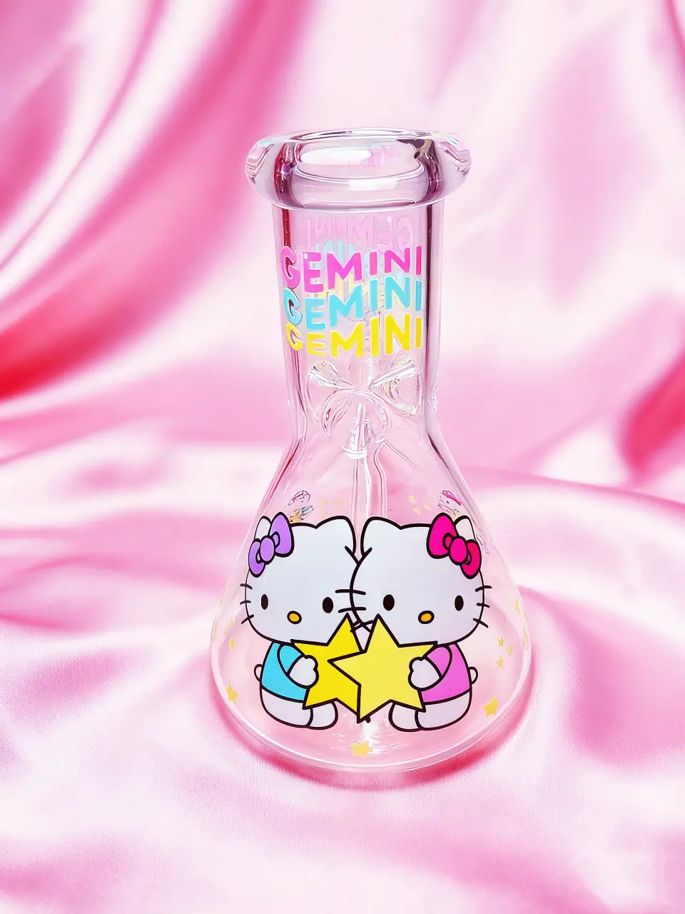 Hello Kitty Gemini Zodiac Beaker Glass Bong | Double the Charm♊