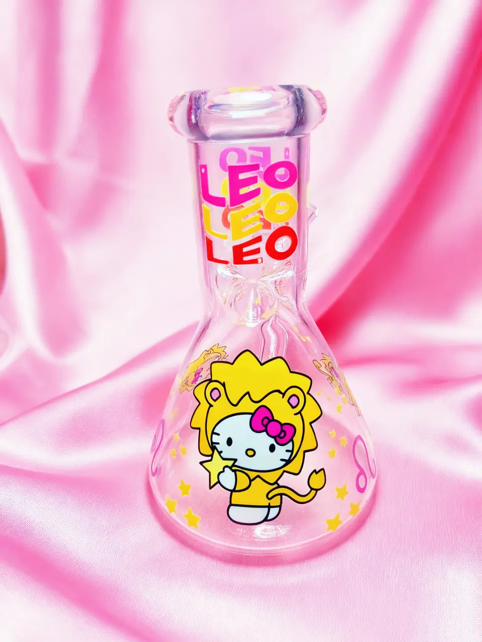 Hello Kitty Leo Zodiac Beaker Glass Bong | Roaring Charm♌