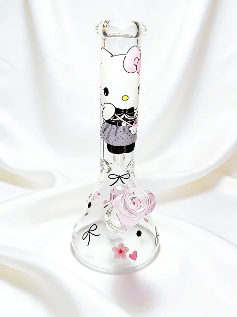 Hello Kitty Lolita Elegance Beaker Glass Bong | Lace Whisper