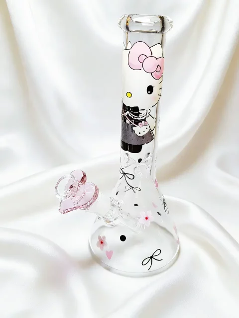 Hello Kitty Lolita Elegance Beaker Glass Bong | Lace Whisper Hello Kitty Lolita Elegance Beaker Glass Bong | Lace Whisper