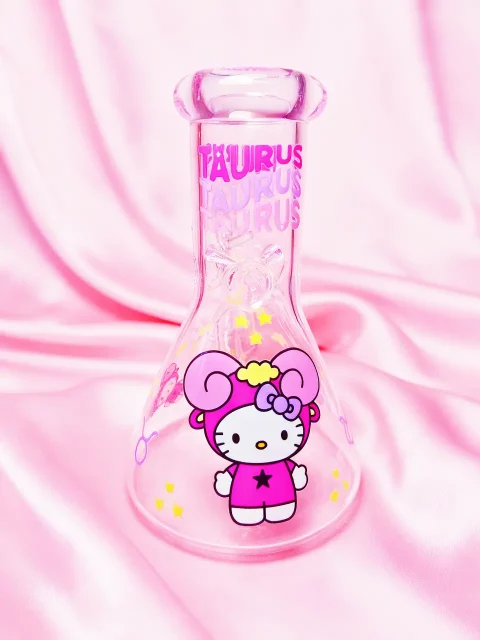 Hello Kitty Zodiac Beaker Glass Bong | Taurus Magic♉ Hello Kitty Zodiac Beaker Glass Bong | Taurus Magic♉