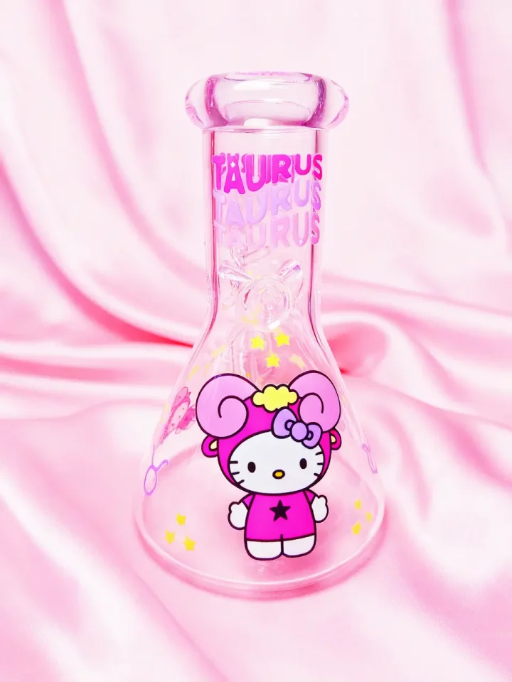 Hello Kitty Zodiac Beaker Glass Bong | Taurus Magic♉ Hello Kitty Zodiac Beaker Glass Bong | Taurus Magic♉