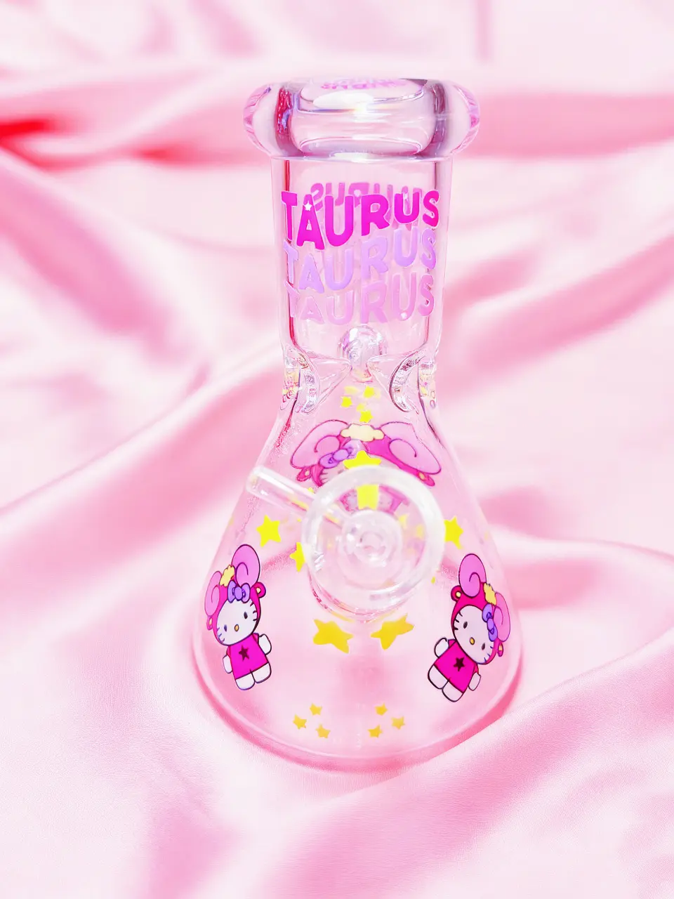 Hello Kitty Zodiac Beaker Glass Bong | Taurus Magic♉