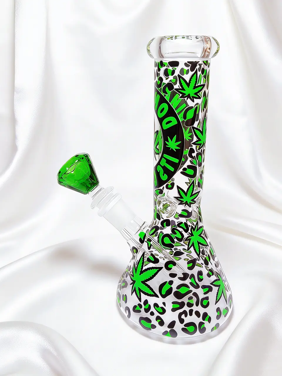 “It’s Organic” Leopard Beaker Glass Bong | Jungle Rules