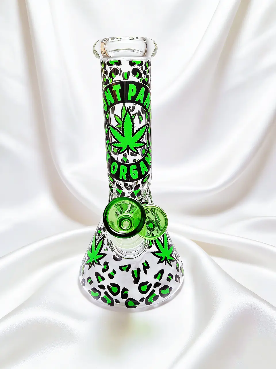 “It’s Organic” Leopard Beaker Glass Bong | Jungle Rules