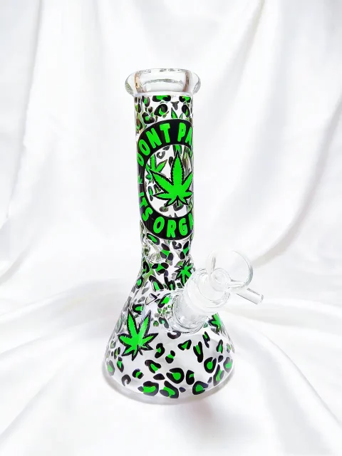 “It’s Organic” Leopard Beaker Glass Bong | Jungle Rules “It’s Organic” Leopard Beaker Glass Bong | Jungle Rules