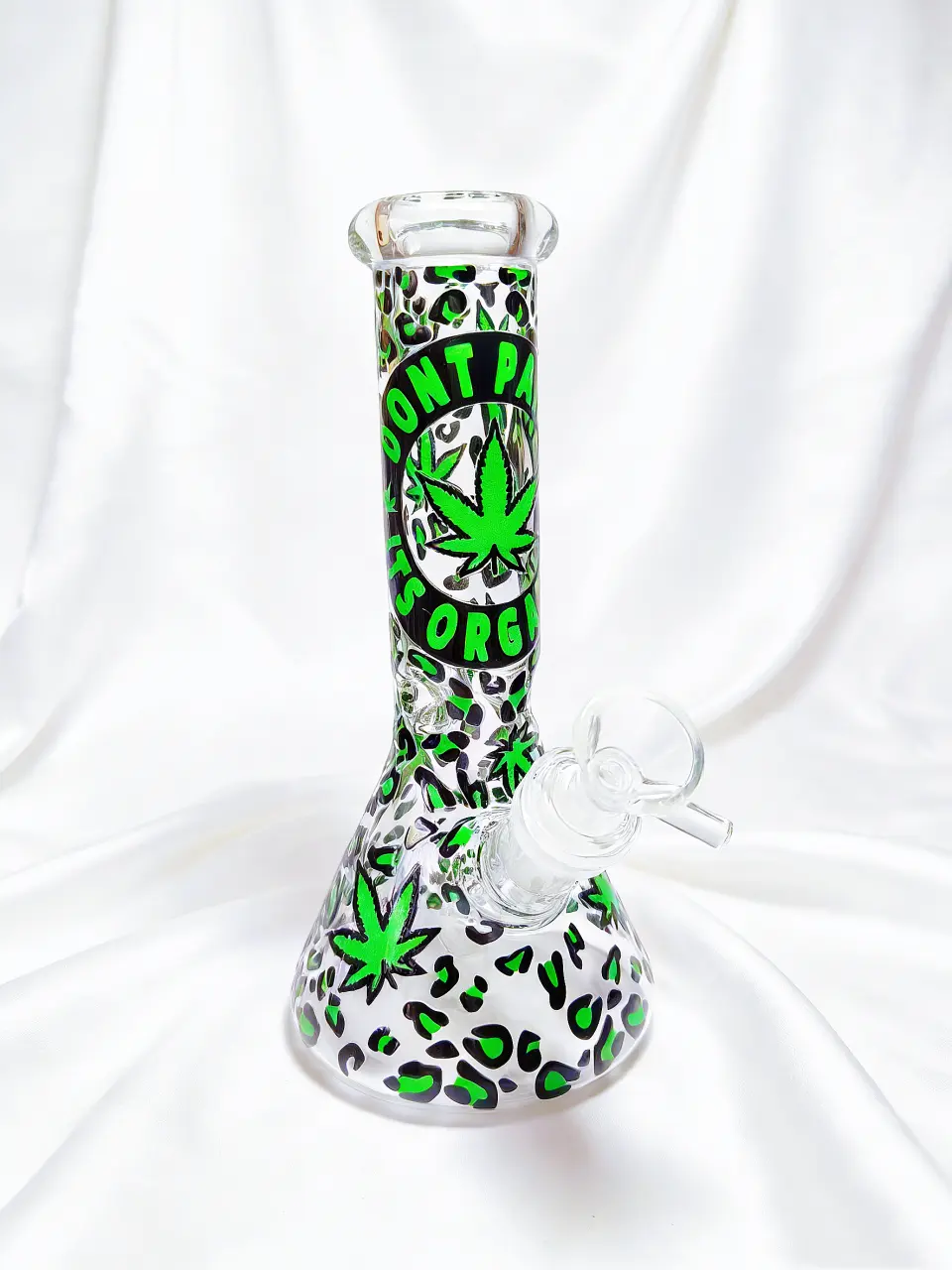 “It’s Organic” Leopard Beaker Glass Bong | Jungle Rules