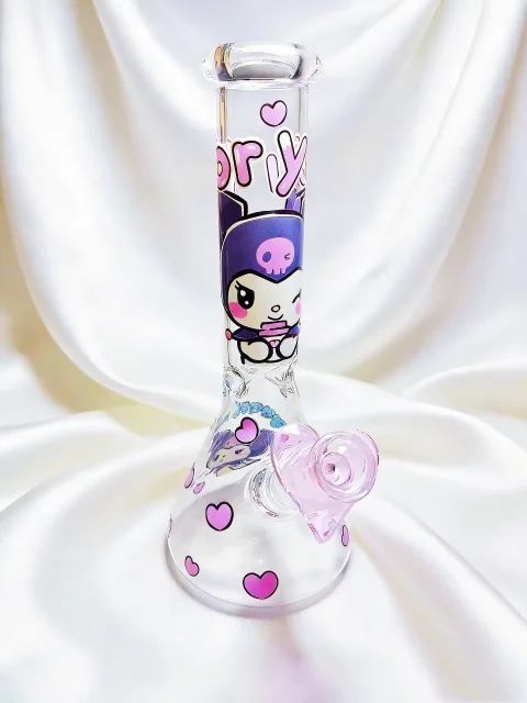 Kuromi "For You" Beaker Glass Bong | Purple Phantom