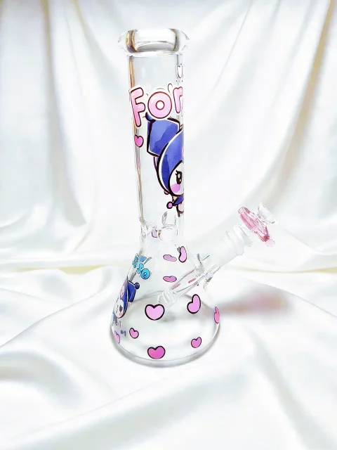 Kuromi “For You” Beaker Glass Bong | Purple Phantom Kuromi "For You" Beaker Glass Bong | Purple Phantom