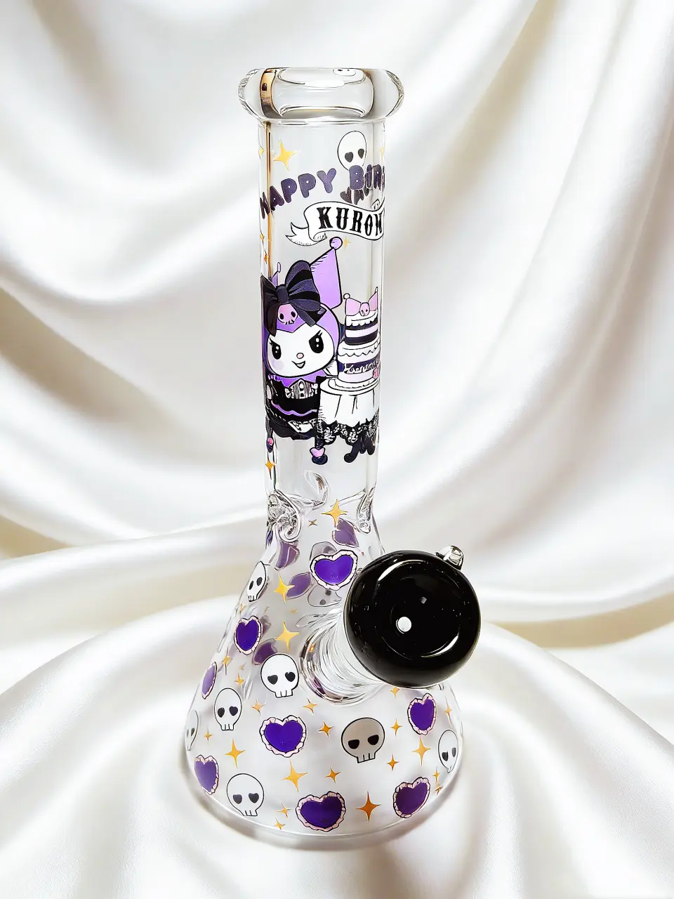 Kuromi “Happy Birthday” Gothic Party Beaker Glass Bong | Devil’s Celebration