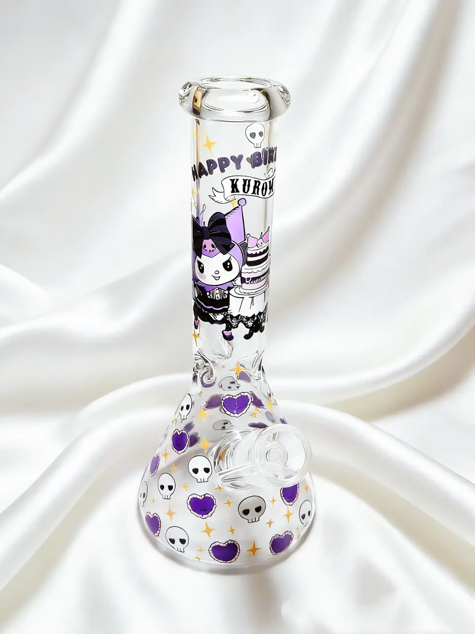 Kuromi “Happy Birthday” Gothic Party Beaker Glass Bong | Devil’s Celebration