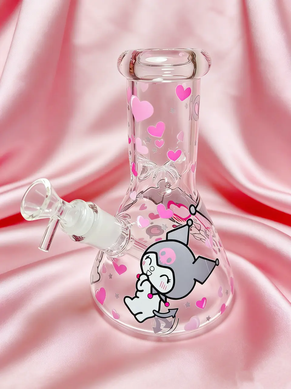 Kuromi Heart Party Beaker Glass Bong | PPink Rebel Romance