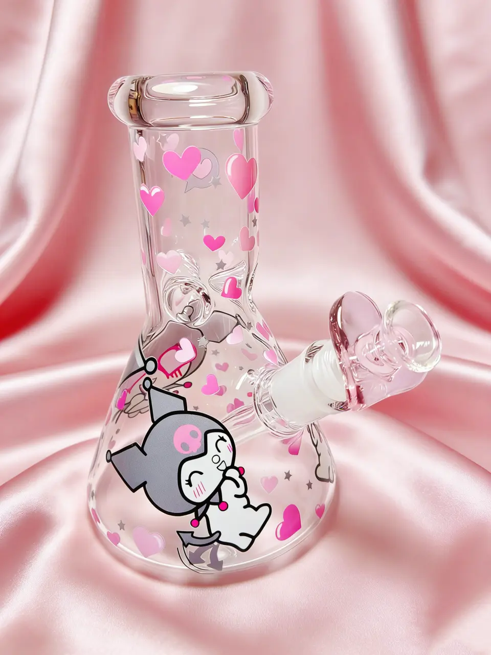 Kuromi Heart Party Beaker Glass Bong | PPink Rebel Romance