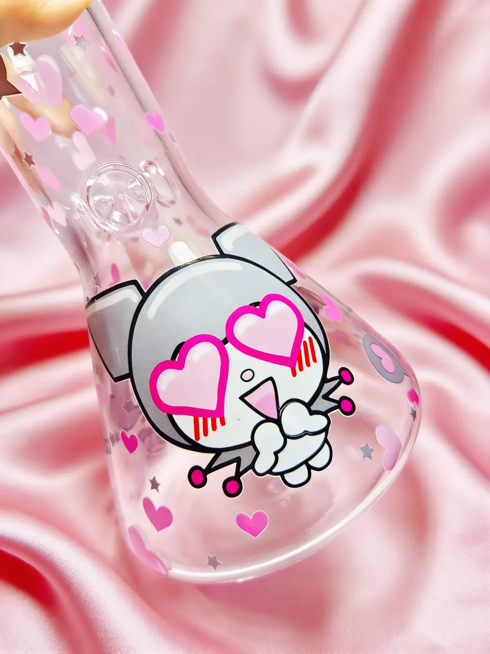Kuromi Heart Party Beaker Glass Bong | PPink Rebel Romance