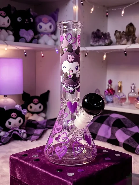 Kuromi Purple Heart Beaker Glass Bong | Cool Sweetheart