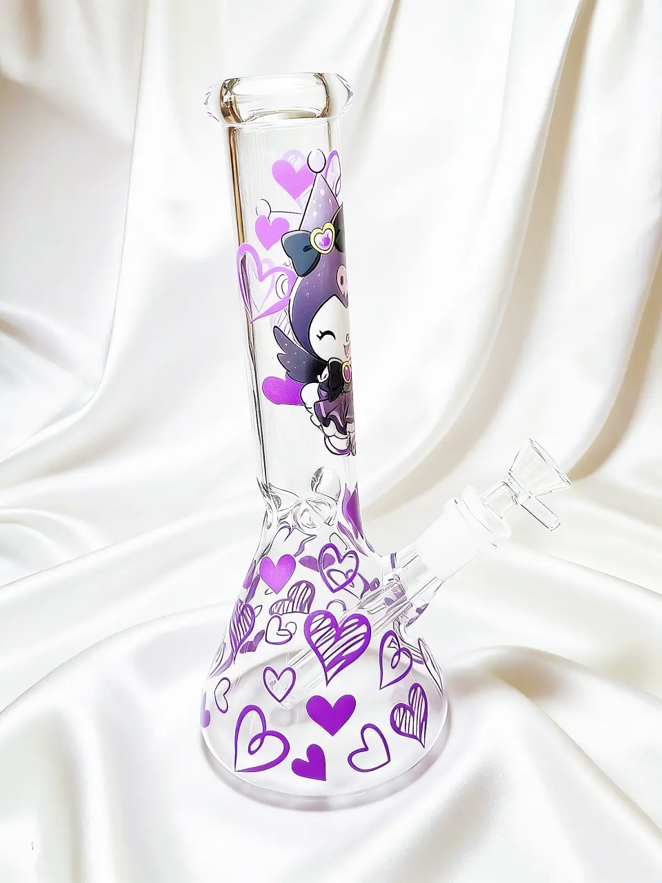 Kuromi Purple Heart Beaker Glass Bong | Cool Sweetheart