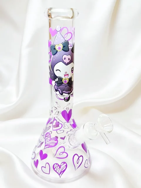 Kuromi Purple Heart Beaker Glass Bong | Cool Sweetheart