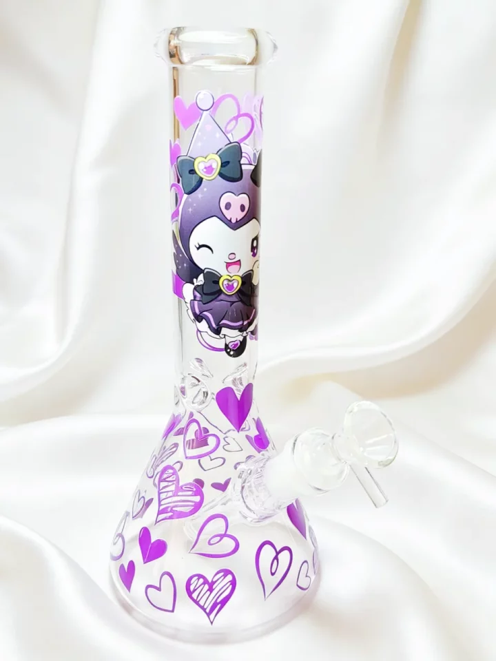 Kuromi Purple Heart Beaker Glass Bong | Cool Sweetheart