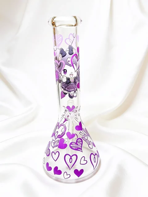 Kuromi Purple Heart Beaker Glass Bong | Cool Sweetheart Kuromi Purple Heart Beaker Glass Bong | Cool Sweetheart