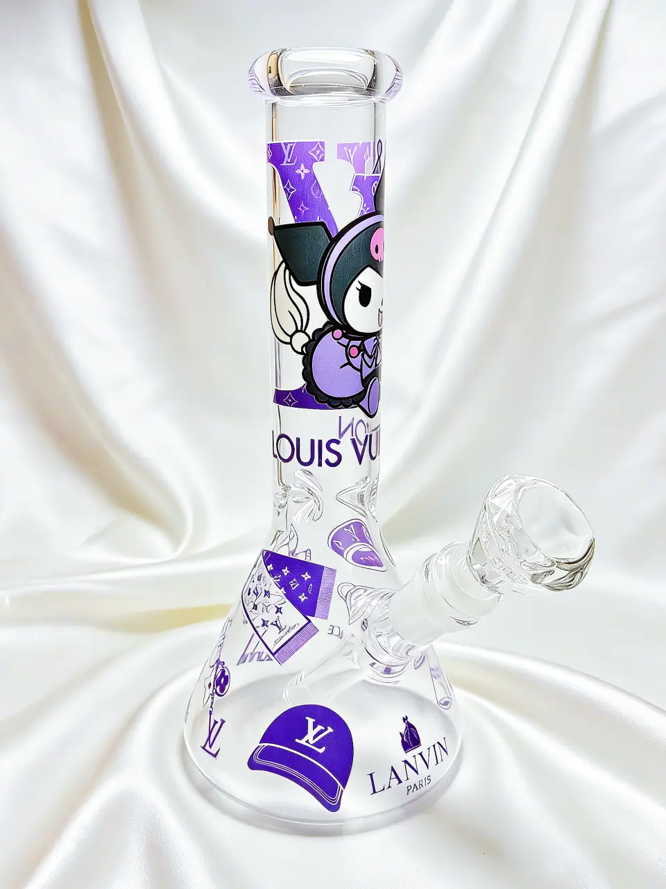 Kuromi × LV Luxury Beaker Glass Bong | Sweet Rebel Storm