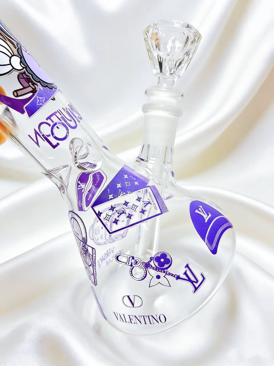 Kuromi × LV Luxury Beaker Glass Bong | Sweet Rebel Storm