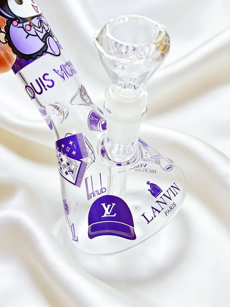 Kuromi × LV Luxury Beaker Glass Bong | Sweet Rebel Storm