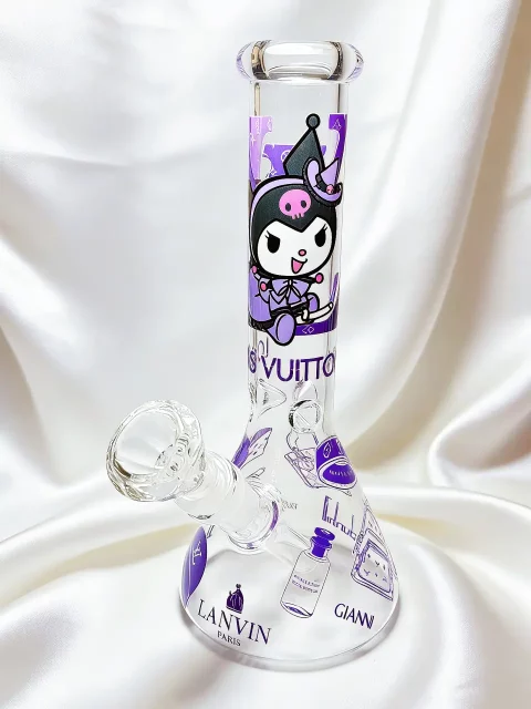 kuromi-x-lv-luxury-beaker-glass-bong-sweet-rebel-storm-6 Kuromi × LV Luxury Beaker Glass Bong | Sweet Rebel Storm