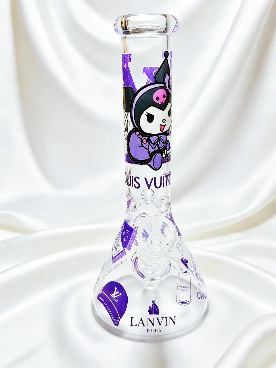 Kuromi × LV Luxury Beaker Glass Bong | Sweet Rebel Storm