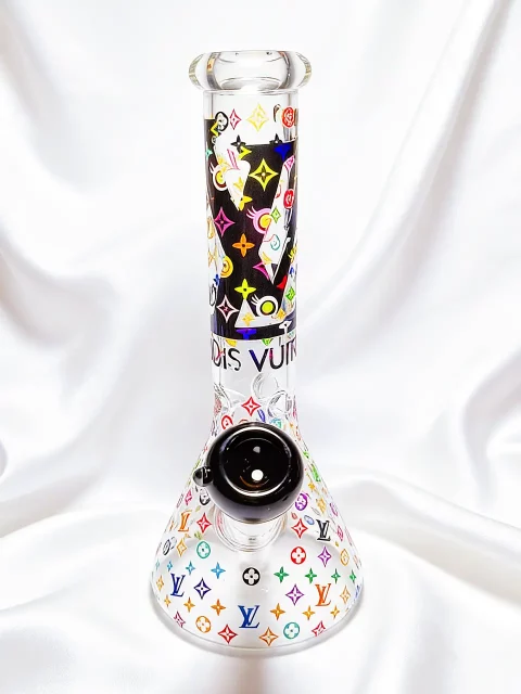 LV Monogram Beaker Glass Bong | Classic Icon